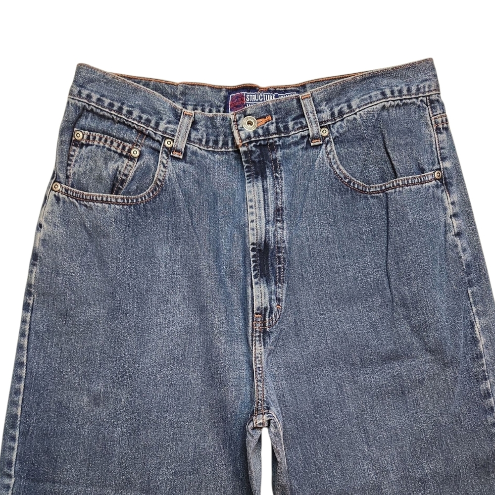 Structure Men's Relaxed Fit Blue Jeans - Picture 3 of 8